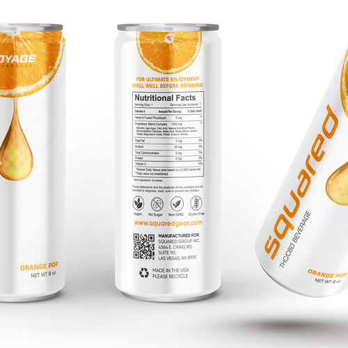 Clean - edgy beverage can for THC / CBD drink Design by SONUPARMAR