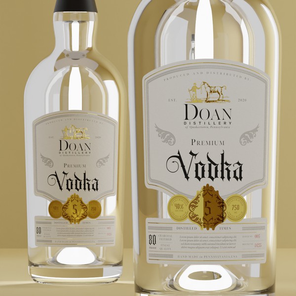 Vodka label