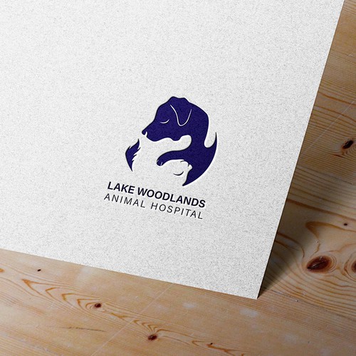 Veterinary logo design for a small animal hospital located next to a lake! Design by Hiba Attieh