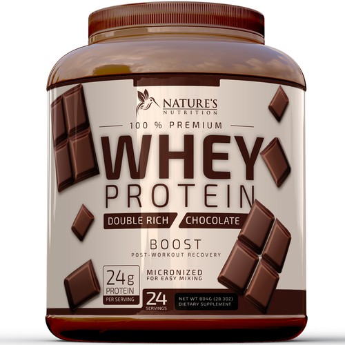 Tasty Whey Protein Chocolate Design Needed for Nature's Nutrition Design by R O S H I N