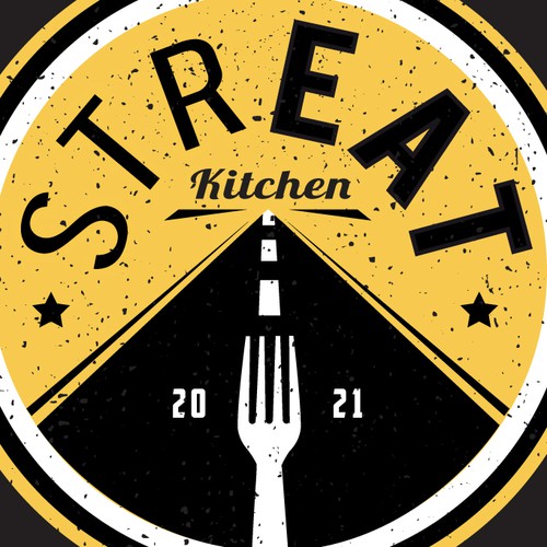 strEAT Kitchen Logo Design by Fortuna Design