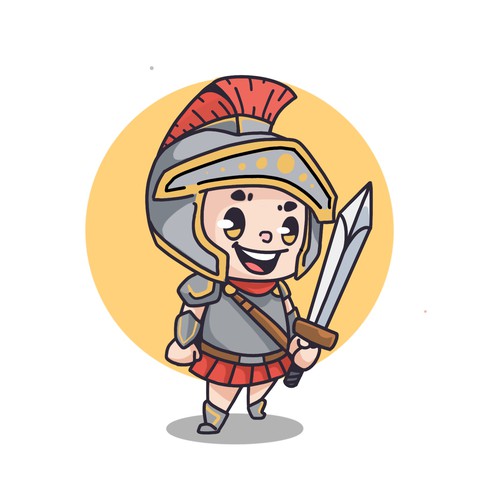 Warrior Mascot Design by olgood