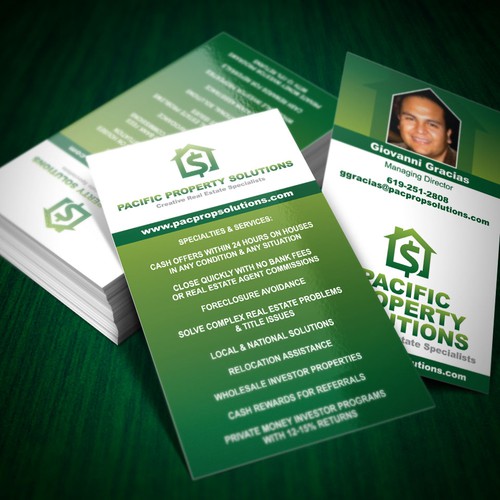 Create the next business card for Pacific Property Solutions! Design by Direk Nordz