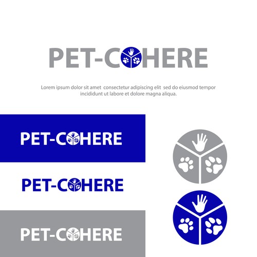 Create a Playful and Modern Logo for PET-COHERE, an E-Commerce Brand Focus on Pet Bonding. Design by KamranAwan99