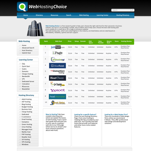 Redesign WebHostingChoice.com Design by Matiasn
