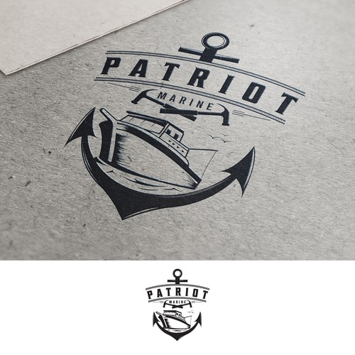 New marine repair company needs a modern classic logo. Design by RobiSugar™