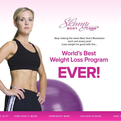 Create the next website design for Skinny Fiber New Year's Challenge Diseño de Webnomica