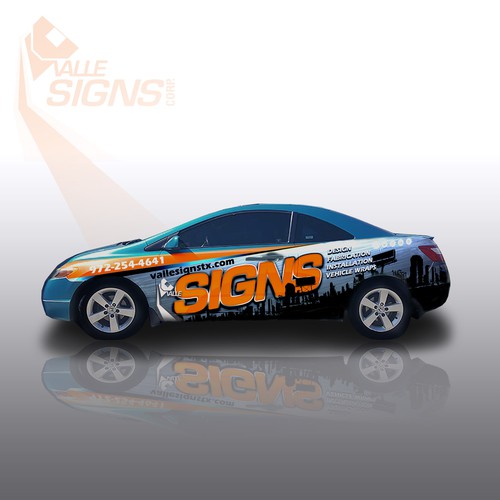 Create Professional and modern looking Partial vehicle wrap for Sign Company Design by Zlaja_Z