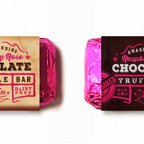 Modern, Clean, Contemporary, Bold, Chic, Retro packaging for chocolate bar wrapper or sleeve Design by Martis Lupus