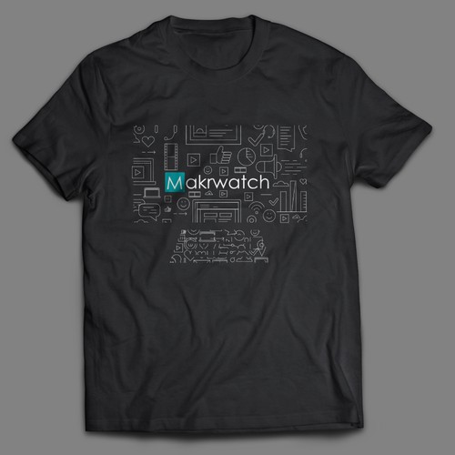 "Create a cool startup t-shirt for a tech company in the entertainment business " Diseño de DeftArts