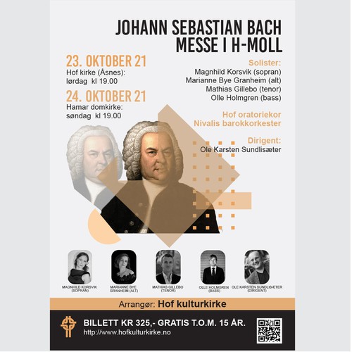 Poster for a choir concert performing Bach's Mass in B minor Design von Sunamita Silva