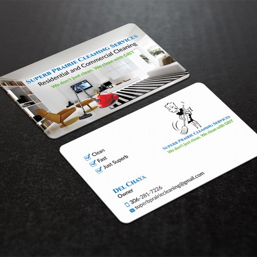 commercial cleaning service business cards