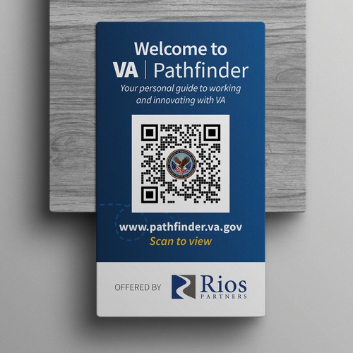 QR Code Handout Card for Veteran Care Innovation Design by SoftSkills