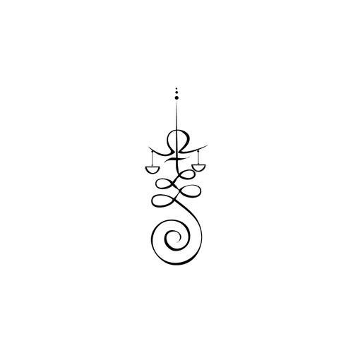 Unalome/Libra Scales Wrist Tattoo Design by RadeM