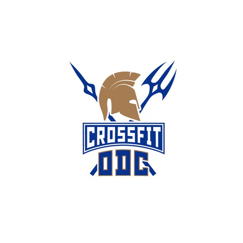 Logo pour une salle de CrossFit (France), thématique : trident, mer, odyssée, poseidon … Design by Kuindgi