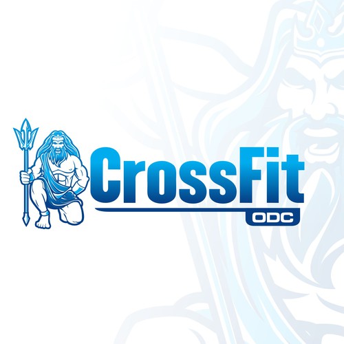 Logo pour une salle de CrossFit (France), thématique : trident, mer, odyssée, poseidon … Design by BamboeRuncink