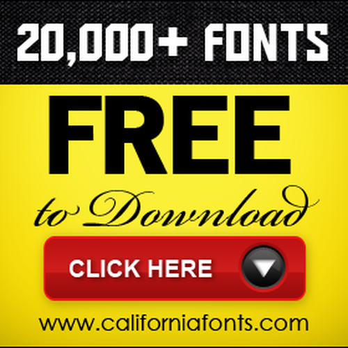 California Fonts needs Banner ads Ontwerp door dizzyclown
