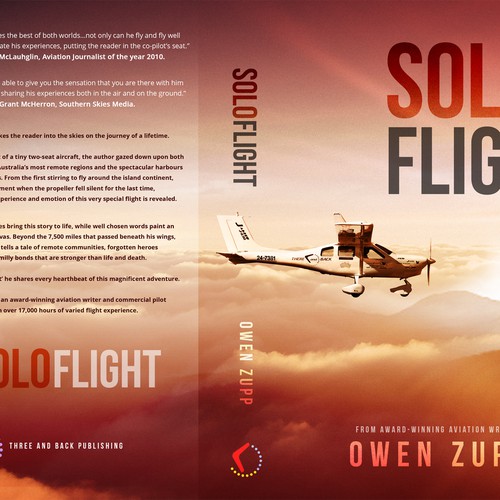 Solo Flight. Design an awesome book cover that captures the adventure of flight. Design by Rav Astra