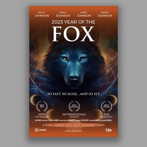 Life360 2023 Year of the Fox Poster Design by RENEXIT