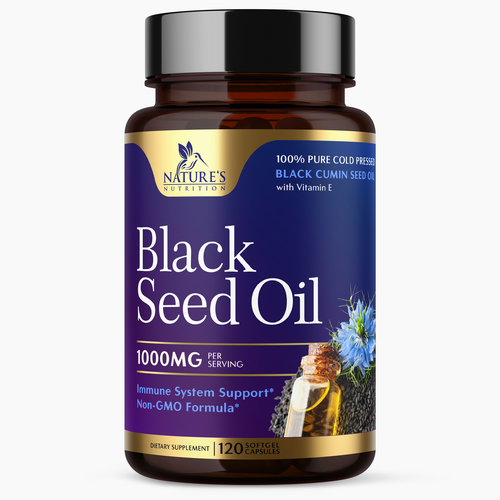 Natural Black Seed Oil Design Needed for Nature's Nutrition Design by Encephalon™