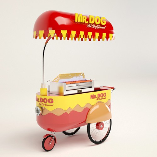 Food Cart To Sell Gourmet Hot Dog Design by R . O . N