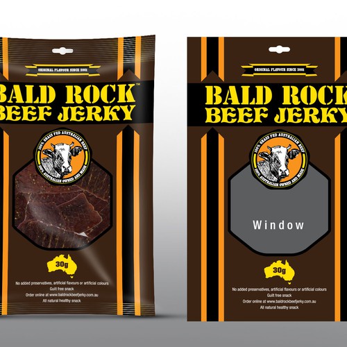 Beef Jerky Packaging/Label Design Design by Rumon79