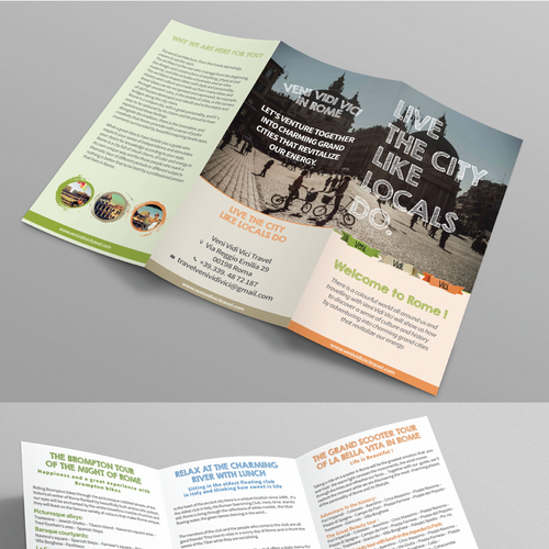 Let's venture togheter to create a charming brochure about the MIGHT OF ROME. Are you a REaL roman? Design by Hrle