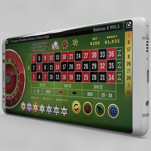 Casino > Roulette Table & Stats for Mobile Devices in 2D Format Design by Z a n a
