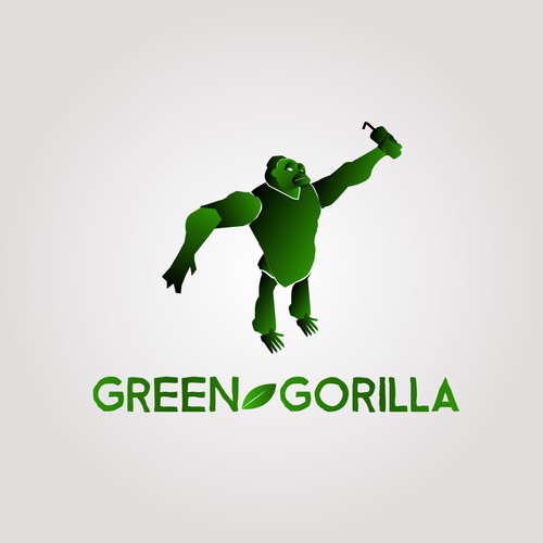 Green Gorilla juice Bar And Cafe Logo & brand identity pack contest