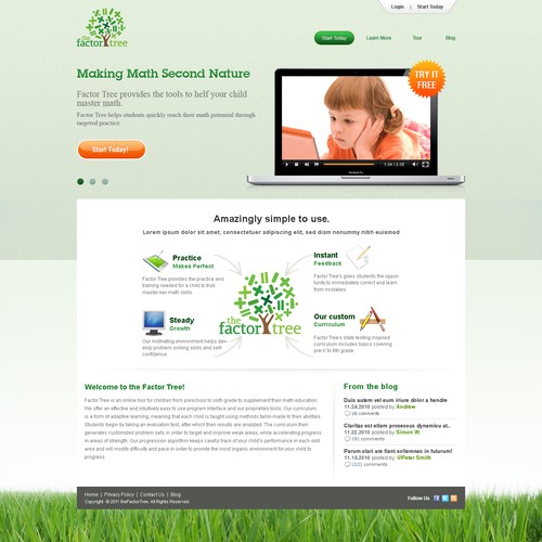 Create the next website design for Factor Tree デザイン by Deziner83