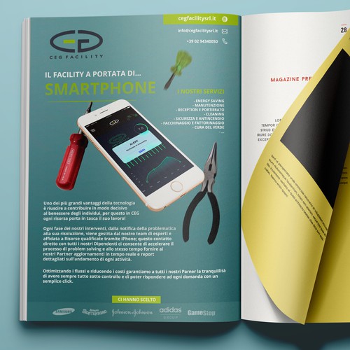 Page for a Trade Magazine of Facility Management services (IFMA Italia) Design von Alex Díaz