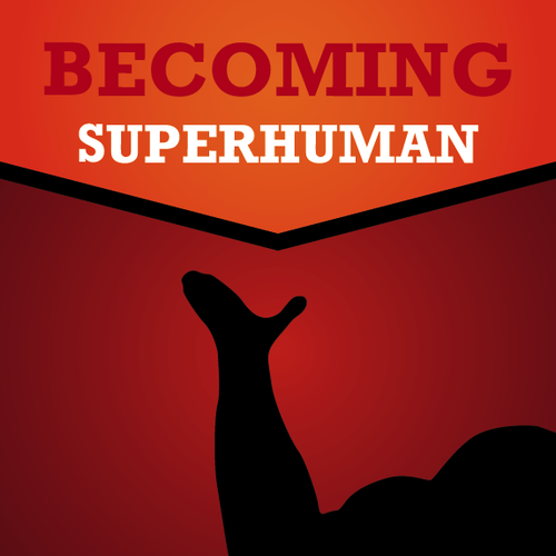 "Becoming Superhuman" Book Cover Diseño de Tymex