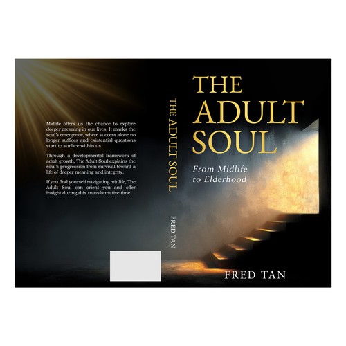 "The Adult Soul: From Midlife to Elderhood Book Design" winning Book cover