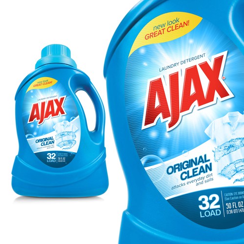 Ajax® Laundry Detergent Packaging Revamp Design by tomdesign.org