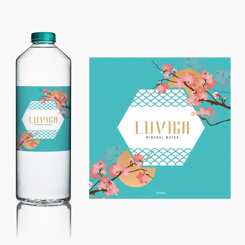 Label design for [beauty mineral water] for women Design by susubayramm (insta)