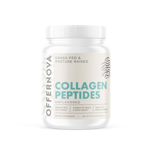 Design a Food Supplement Label - Collagen Peptides Design by Sasha Bianca