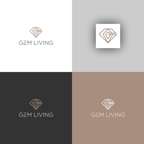 Geometrical, minimalist, modern brand design for Gem Living Design by muhammad_