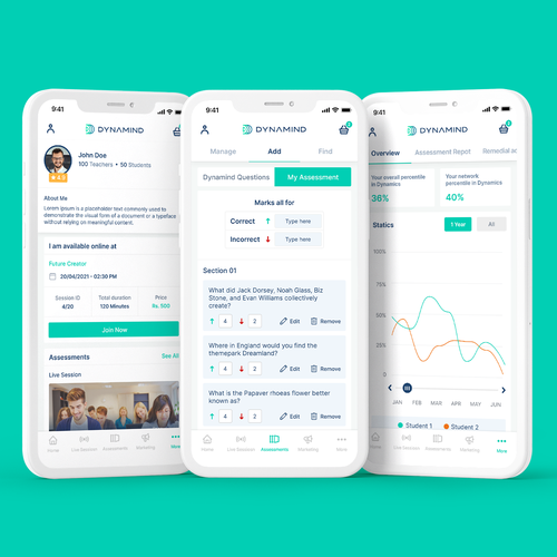Mobile App Screens design for AI based Technology start up Design by Zeyane Ezziani