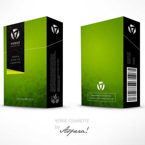 Verde Green Tea Cigarette Box Design Design by Aspera Design