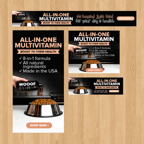 WOOOF Dog Multivitamin banner ads Design by Graphics House