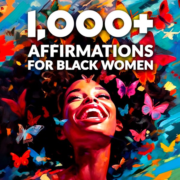 Design by Antonio Cesar titled "1.000 Affirmations for Black Women - Book cover Illustration "