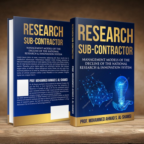 Book Cover Design Suitable for innovation and Research Diseño de studio02
