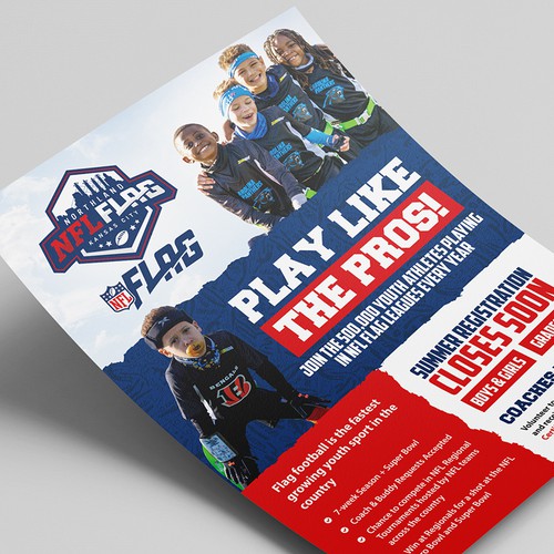 Exciting NFL FLAG Youth Football Flyer for Schools Réalisé par Monki D Loy