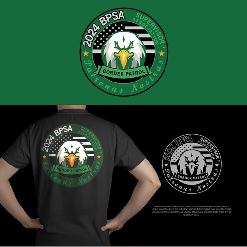Border Patrol Supervisors Association Eagle Logo Design Design by Safflower YES