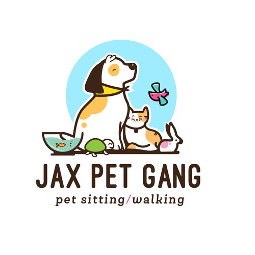 Super creative and fun logo design for pet sitting/dog walking business!! Design by sikandar@99