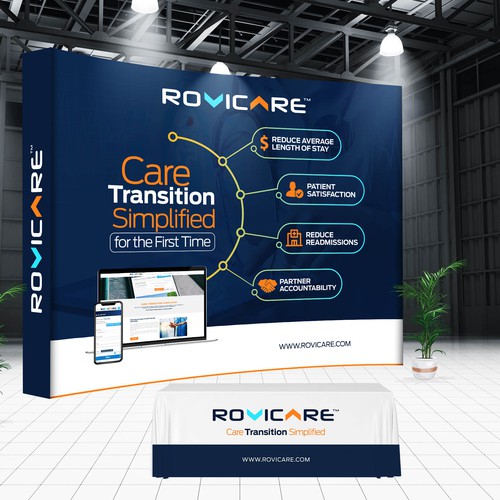 Medical Software Trade show Booth Backdrop that will make people STOP and STARE and want to ASK MORE Design by IDEA Logic✅✅✅✅