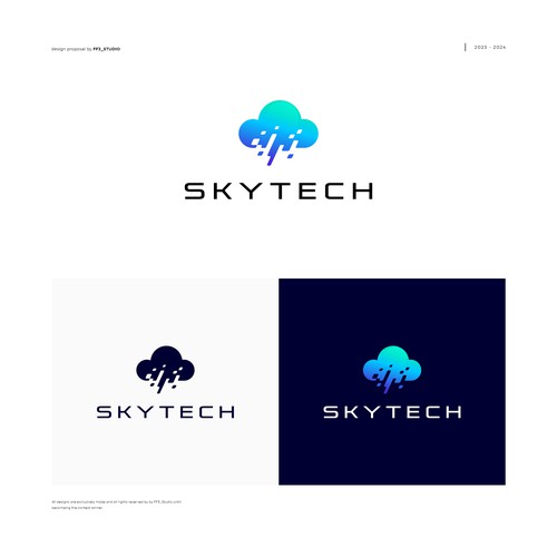 Help us design a futuristic logo for a cutting edge tech company. Diseño de FF3