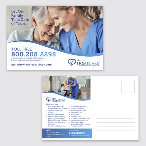 Designs | Home Health Agency - Redesign our postcard to match our ...