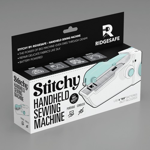 Create Packaging for Moden Handheld Sewing Machine Design by Dem Ro