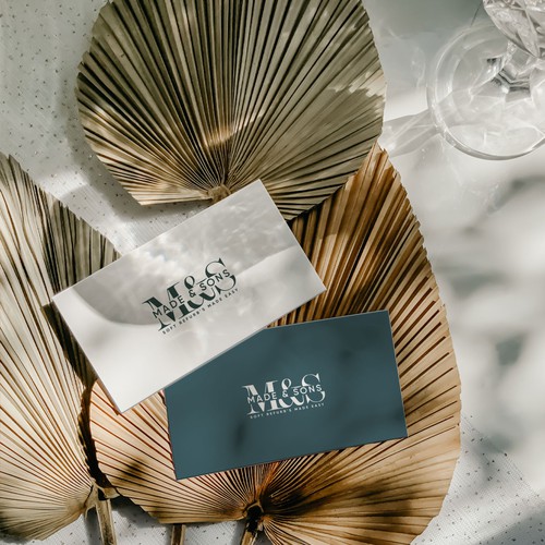 Luxury Meets Ease: Logo & Card Design for Made & Sons Design by S H A Y